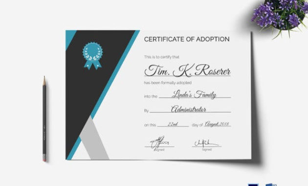 Adoption Certificate Template 19 Free Pdf Psd Format For Awesome Unicorn Adoption Certificate Templates