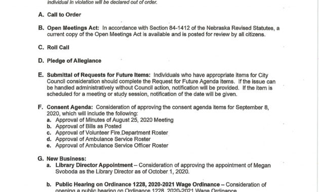 Agenda City Council To Hold Budget Hearing At 5 Pm Before In Awesome Town Hall Meeting Agenda Template