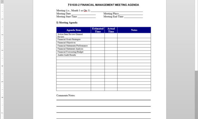 Agenda Related Forms • Invitation Template Ideas With Regard To Awesome Management Meeting Agenda Template