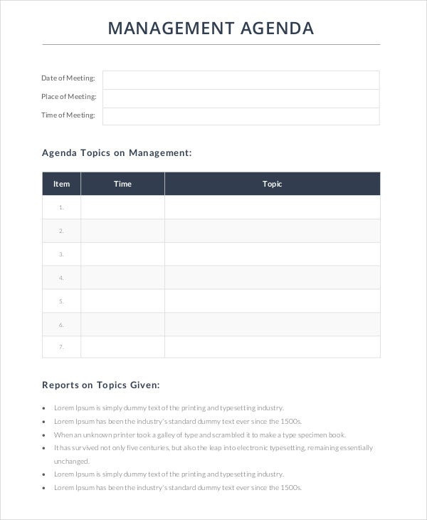 Agenda Template 35 Free Wordpdf Document Download Within Best Word Agenda Template Free Download