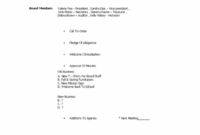 Agenda Template For Pta Microsoft Word Template Ms Inside Awesome Pta Meeting Agenda Template