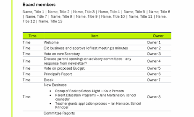 Agendas Office In Free How To Create A Meeting Agenda Template