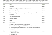Agendas Office Intended For School Board Agenda Template