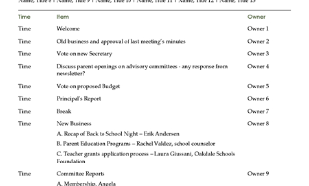 Agendas Office Intended For School Board Agenda Template