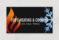Air Conditioning Business Cards Oxynux In Hvac Business Card Template