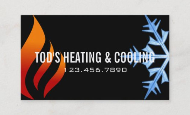 Air Conditioning Business Cards Oxynux In Hvac Business Card Template