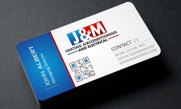 Air Conditioning Business Cards Oxynux In Hvac Business Card Template