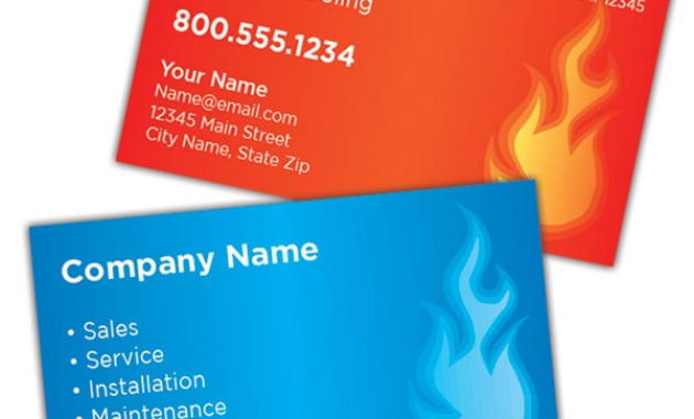Air Conditioning Business Cards Oxynux Regarding Hvac Business Card Template