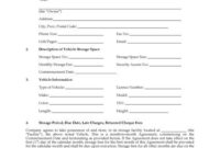 Alberta Vehicle Storage Agreement Legal Forms And With Self Storage Business Plan Template
