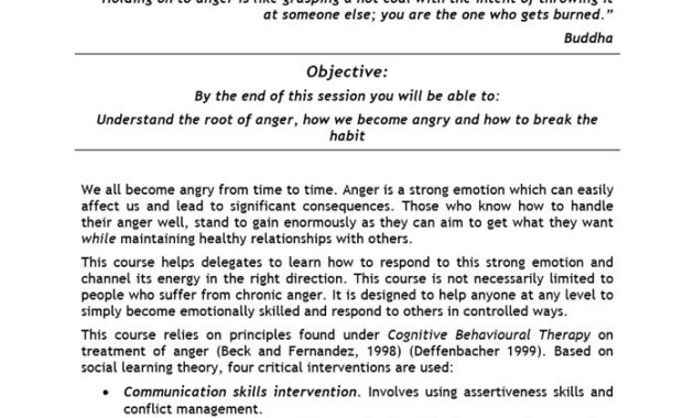 Anger Management Certificate Template Database Pertaining To Free Anger Management Certificate Template