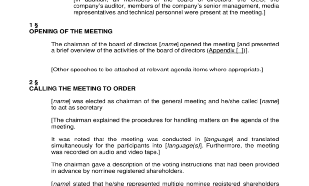 Annual General Meeting Agenda Template 8 Free Templates Regarding Awesome Plc Agenda Template