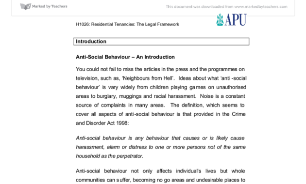 Antisocial Behaviour University Social Studies Regarding Free Social Studies Certificate