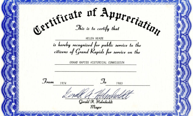 Appreciation Certificate Templates Free Download With Printable Thanks Certificate Template
