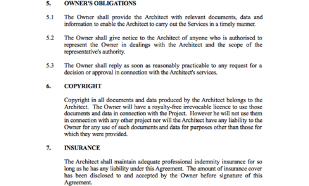 Architects Appointment Contract Template Contractstore Inside Amazing Cost Plus Building Contract Template