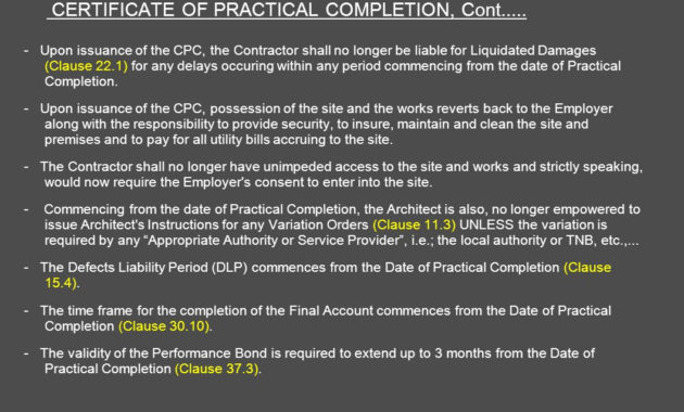 Architect'S Certification Under The Pam Contract 2006 With Regard To Free Jct Practical Completion Certificate Template