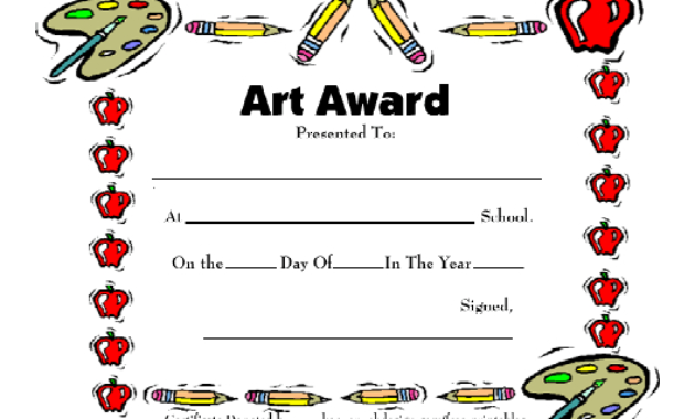 Art Award Certificate Template Download Printable Pdf With Art Award Certificate Template