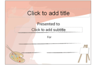 Art Certificate Free Certificate Templates In Academic For Art Award Certificate Template