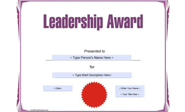 Award Certificate Sample Business Mentor Pertaining To Free Template For Certificate Of Award