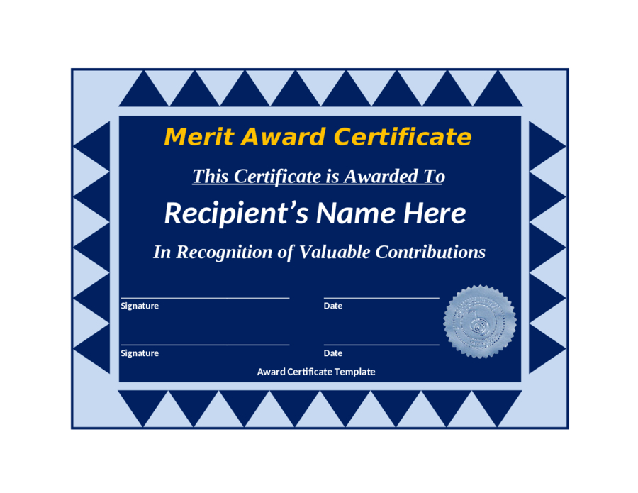 Award Certificate Template Edit Fill Sign Online Pertaining To Certificate Of Merit Templates Editable
