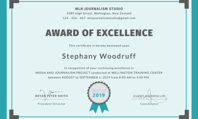 Awardcertificateeditabletemplatedesignpdfdoc In Contest Winner Certificate Template