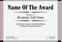 Awards And Certificates Templates Free Pertaining To Awesome Free Most Likely To Certificate Templates