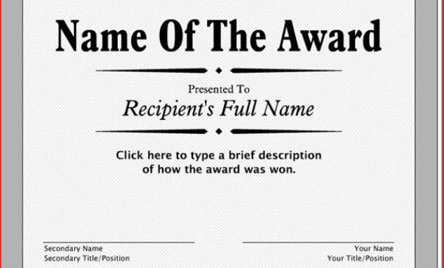 Awards And Certificates Templates Free Pertaining To Awesome Free Most Likely To Certificate Templates