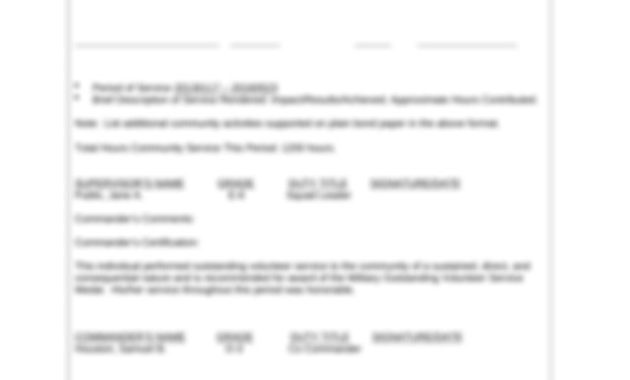 Awardsmovsmtemplatedocx Military Outstanding With Best Outstanding Volunteer Certificate Template