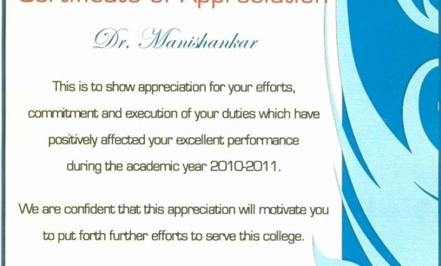 Awesome Employee Appreciation Certificate Template Pertaining To Employee Recognition Certificates Templates Free