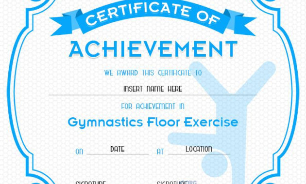 Azure Radiance Onahau And Malibu Gymnastics Floor Pertaining To Printable Gymnastics Certificate Template