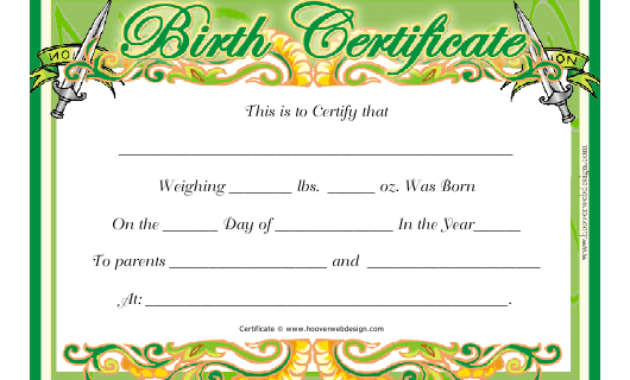 Baby Birth Certificate Template Download Printable Pdf With Free Fillable Birth Certificate Template