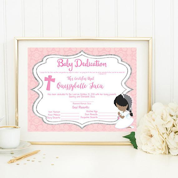 Baby Dedication Certificate Etsy Inside Baptism Certificate Template Word 9 Fresh Ideas