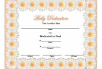 Baby Dedication Certificate Printable Certificate With Regard To Amazing Free Printable Baby Dedication Certificate Templates