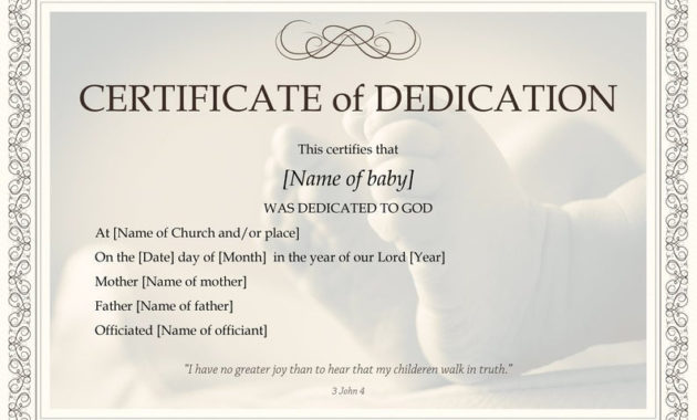 Baby Dedication Certificate Template Boy Or Girl Instant For Free Fillable Baby Dedication Certificate Download