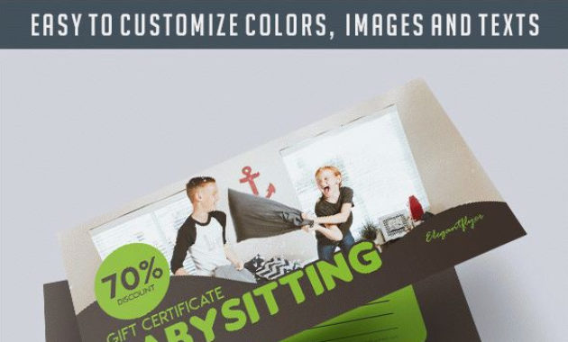 Babysitting Free Gift Certificate Psd Template For 7 Babysitting Gift Certificate Template Ideas