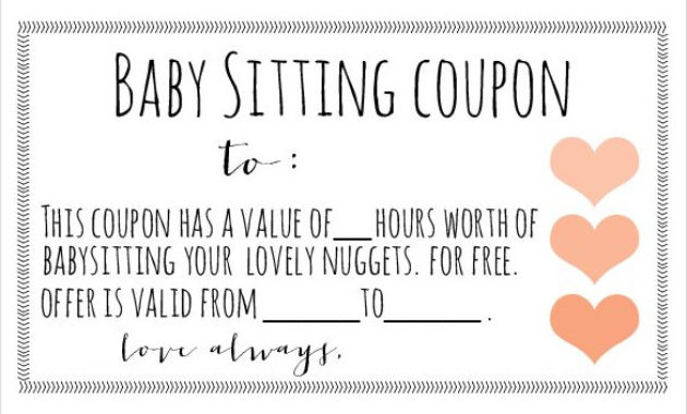 Babysitting Gift Certificate Emmamcintyrephotography With Regard To Printable Babysitting Certificate Template