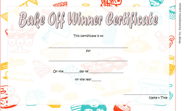 Bake Off Certificate Template 7 Best Ideas With Regard To Awesome Blessing Certificate Template Free 7 New Concepts