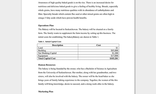 Bakery Business Plan Template 15 Samples Word Doc Pdf Intended For Moving Company Business Plan Template