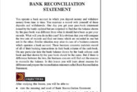 Bank Reconciliation Example 5 Free Word Pdf Documents Regarding Business Bank Reconciliation Template