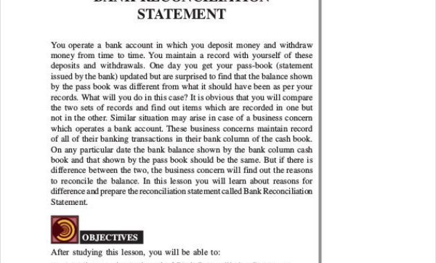 Bank Reconciliation Example 5 Free Word Pdf Documents Regarding Business Bank Reconciliation Template
