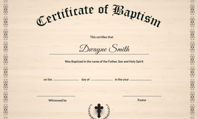 Baptism Certificate Template Filej Certificate In Best Baptism Certificate Template Word