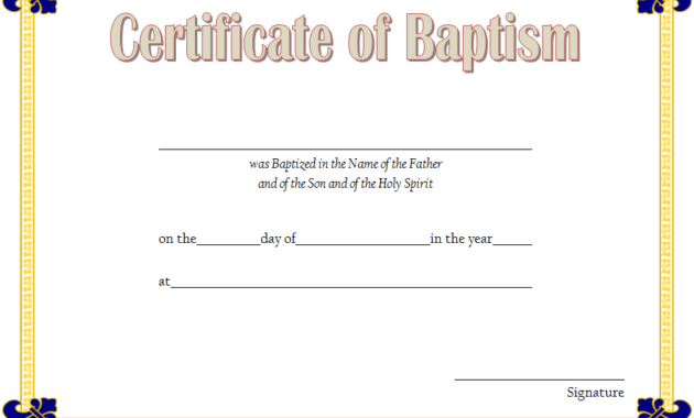 Baptism Certificate Template Word 9 New Designs Free Inside Awesome Roman Catholic Baptism Certificate Template