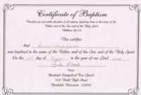 Baptism Certificate Template Word Business Plan Templates Within Printable Baptism Certificate Template Word Free
