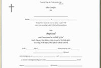 Baptism Template Free Download Of Sample Baptism Regarding Quality Christian Baptism Certificate Template