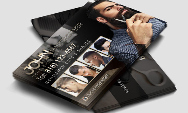 Barber / Barbershop Shave Business Card Template Active Inside Barber Shop Certificate Free Printable 2020 Designs