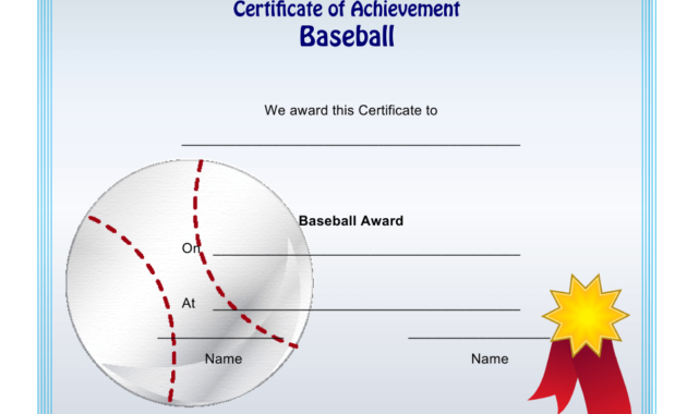 Baseball Achievement Certificate Template Download Within Baseball Achievement Certificates