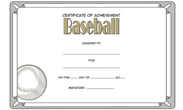 Baseball Certificate Template Free 14 Award Designs Throughout Printable Free Teamwork Certificate Templates