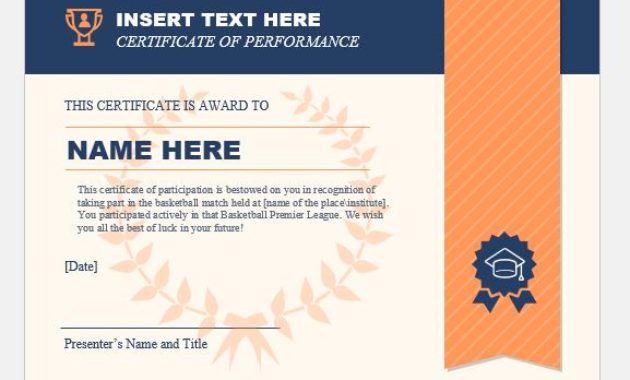 Basketball Certificate Wording Templates Formal Word With Best Basketball Mvp Certificate Template