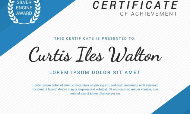 Beautiful Certificate Template Vector Download Free Pertaining To Free Beautiful Certificate Templates