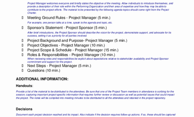 Beautiful Project Kickoff Meeting Template Audiopinions Throughout Awesome Project Kickoff Meeting Template