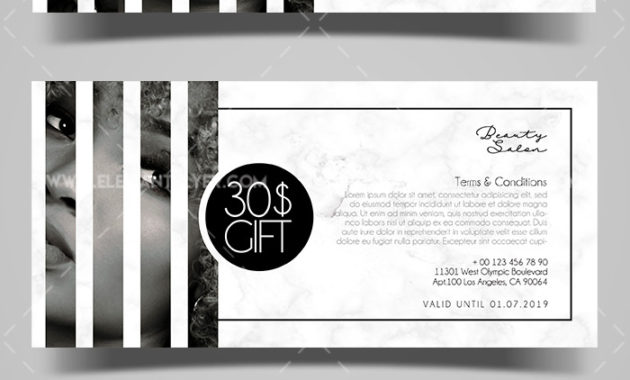 Beauty Salon Gift Certificate Template In Psd In Hair Salon Gift Certificate Templates